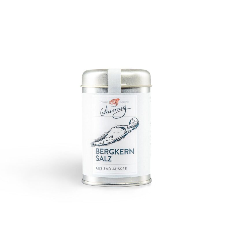 Dose mit Bergkernsalz aus Österreich